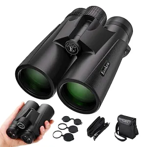 12x42 HD Binoculars for Adults, Super Bright High Power Binoculars with Large view, Clear Low Light Night Vision, BAK4, FMC Prisms, Waterproof Compact Binoculars for Bird Watching Hunting Stargazing