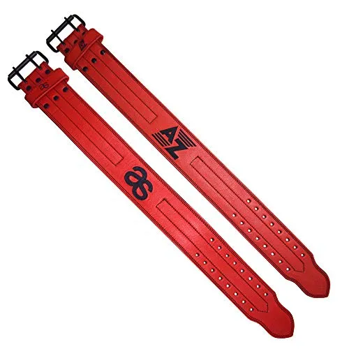 AAYLANS Cow MILD Leather 10MM Powerlifting Belt for Men & Women Lower Back Support for Weightlifting (RED, Medium)