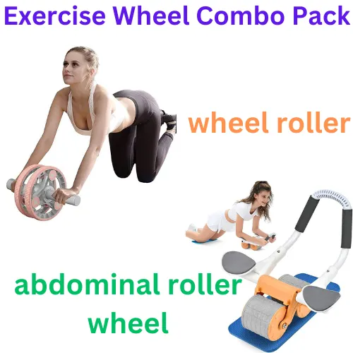 Automatic rebound abdominal roller wheel & Ab Wheel Slide 4 wheel roller with resistance band(10 Pack)
