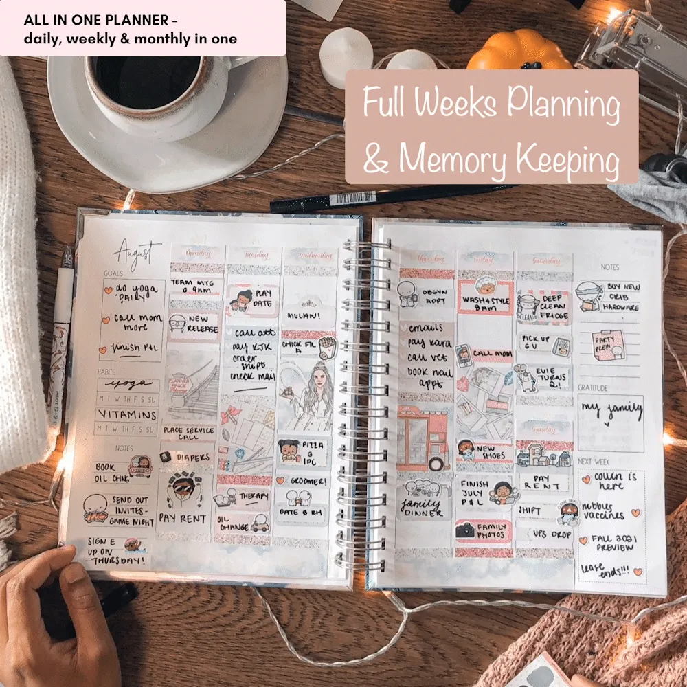 Butterfly Garden | All-In-One Planner (Daily, Weekly & Monthly)