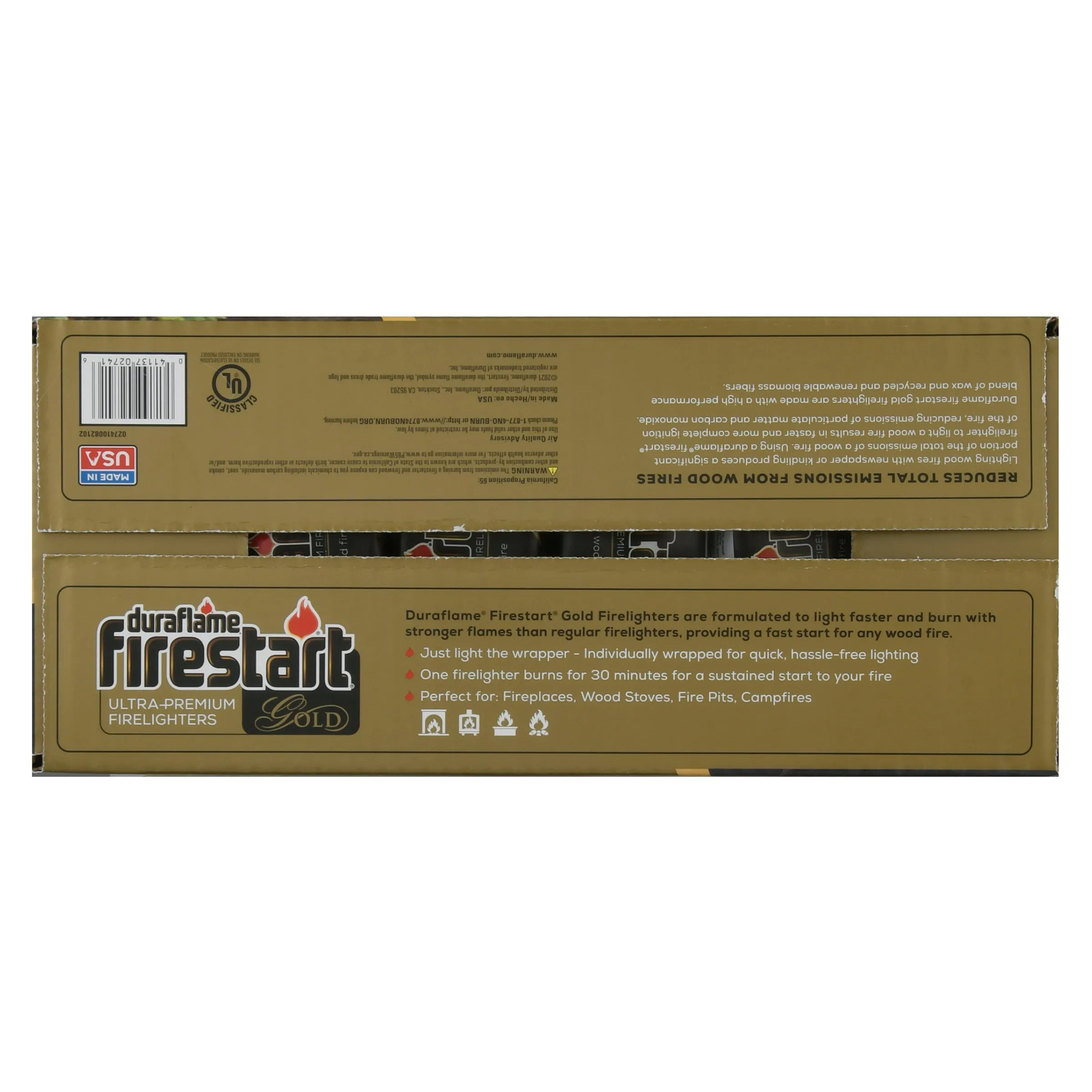 Duraflame Firestart Gold Ultra Premium 4.5oz Fire Starters 24-Pk