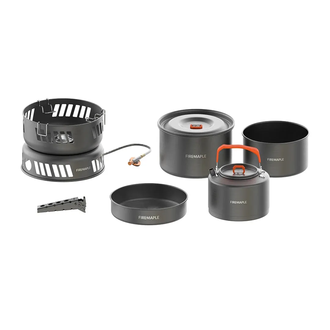 Firemaple Cooking Kit with Pots and Pans With Gas Burner
