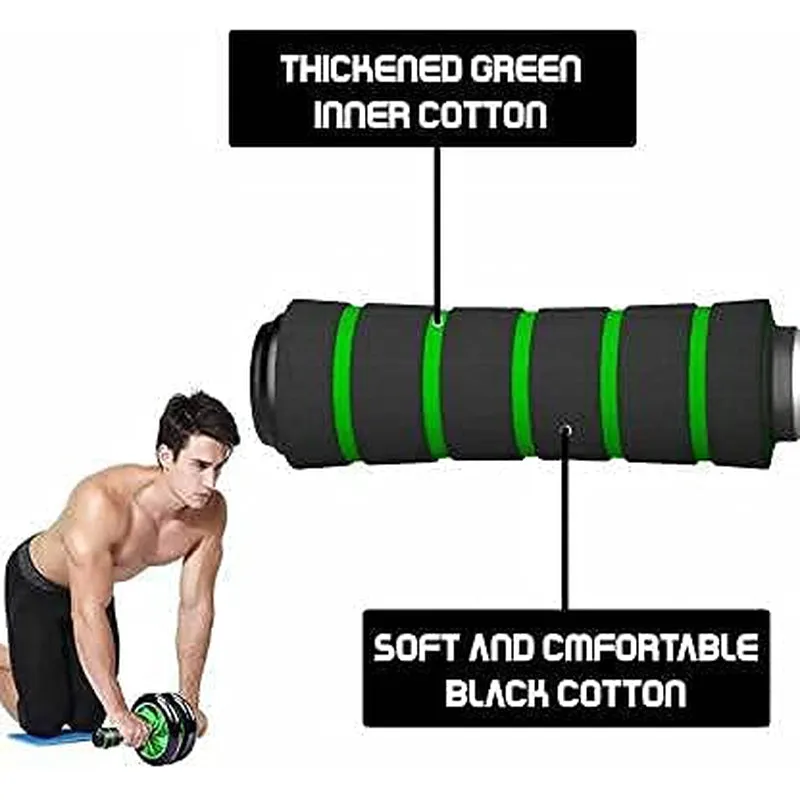Fitfix Abs Roller Exerciser for Abdominal Exercise Includes Knee Mat & Steel Handle for Grown Up