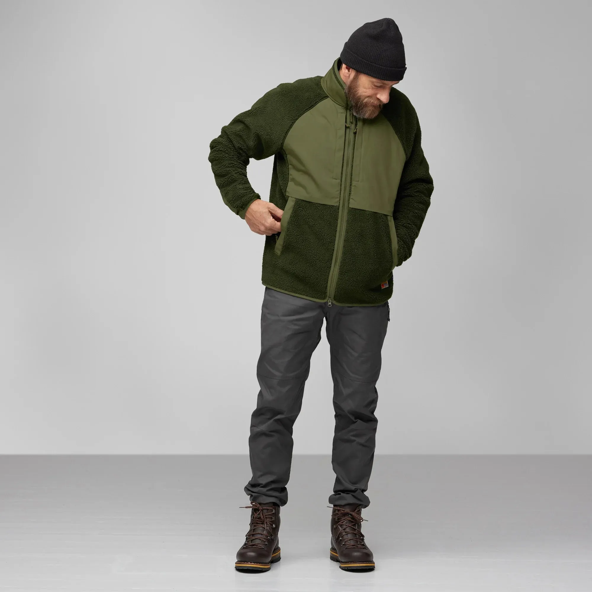 Fjällräven - Vardag Pile Jacket -Deep Forest/Laurel Green