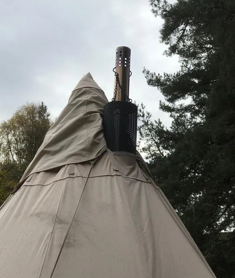 Outbacker® Firebox Flame Clear View Portable Tent Stove | 3.5KW 14KG | Robens Tipi Kit