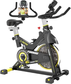 pooboo Indoor Cycling Bike, Belt Drive Indoor Exercise Bike,Stationary Bike LCD Display for Home Cardio Workout Bike Training