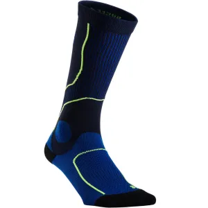 RUNNING COMPRESSION SOCKS - NAVY BLUE/YELLOW